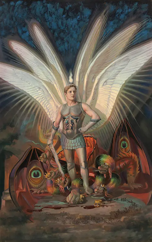 Archangel Michael Defeating The Dragon 1906 Torsten Wasastjerna 