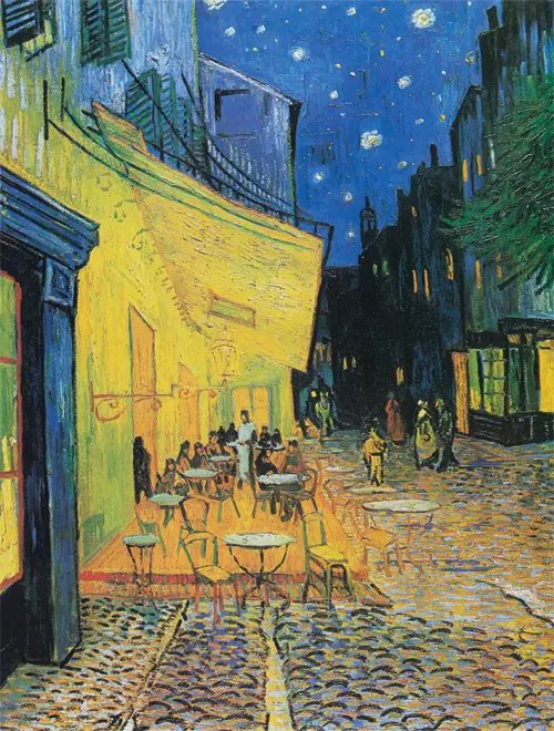 café terrace at night (1888) vincent van gogh poster vinsent van gog 