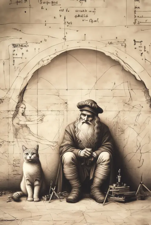 da vinci and his cat poster životinje 