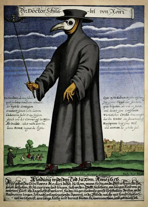 dr schnabel of rome, a plague doctor (1656)  