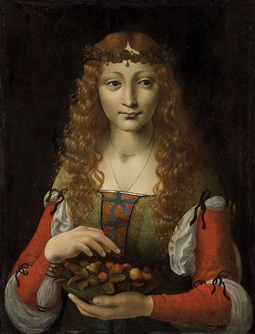 girl with cherries (1491 95) marco d oggiono 