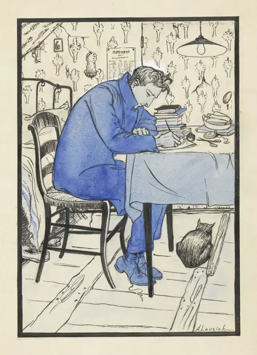 jan maakt huiswerk aan een tafel (1926) anny leusink 