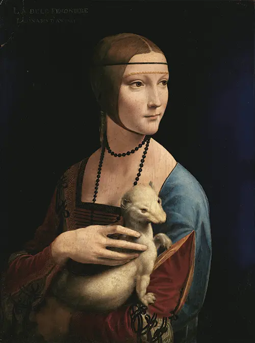 lady with an ermine (1490) leonardo da vinci poster leonardo da vinči 