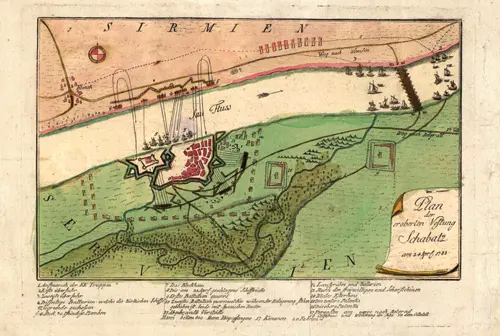 plan osvajanja šabačke tvrđave 24 april 1788 godine austrijsko turski rat poster  