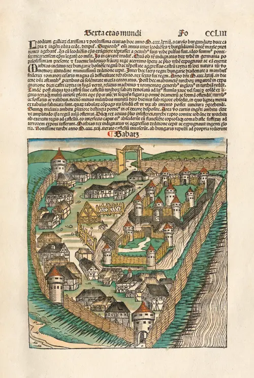 šabac 1493 godine prikaz iz nirnberške hronike hartmann schedel 