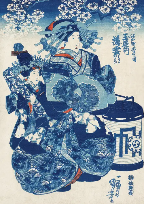 the courtesan hanao of ogi ya japan portreti utagawa kuniyoshi 