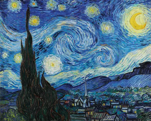 the starry night (1889) vinsent van gog 