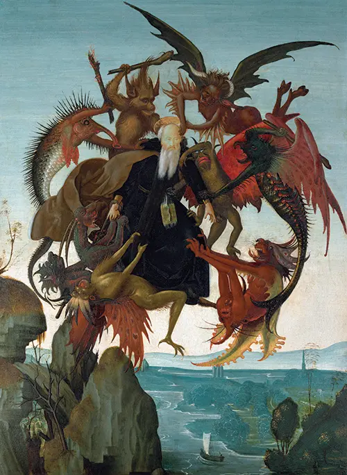 the torment of saint anthony (1487) michelangelo buonarroti poster michelangelo buonarroti 