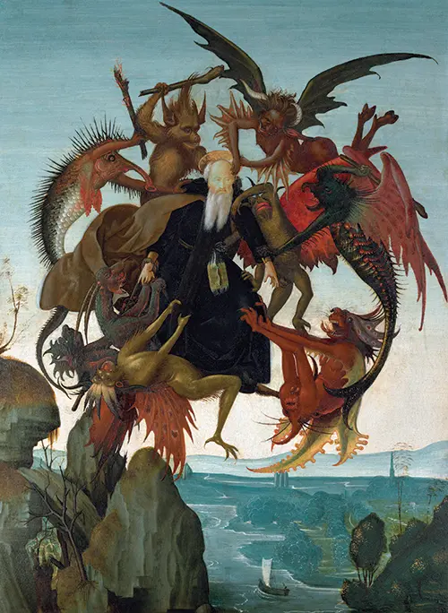 the torment of saint anthony (1487) michelangelo buonarroti 