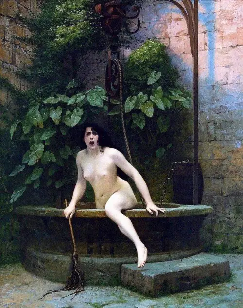 truth coming out of her well (1896) jean léon gérôme 