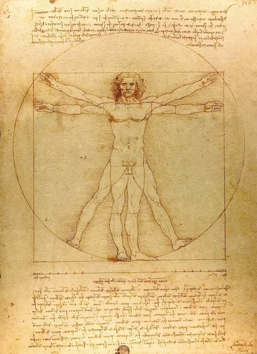 vitruvian man (1492) leonardo da vinči 