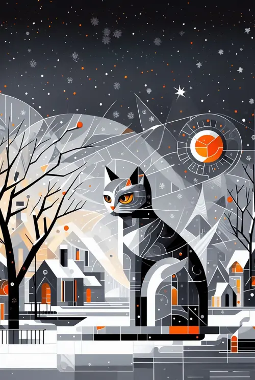 winter cat  