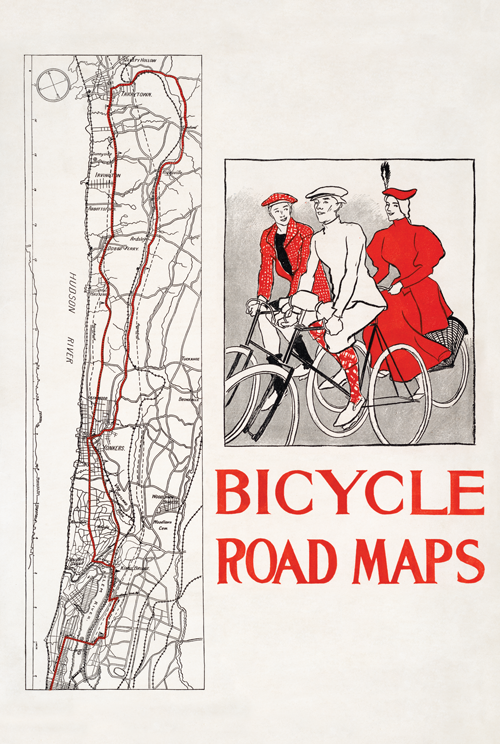 biciklistička mapa iz 1895 bicycle road maps edward penfield 
