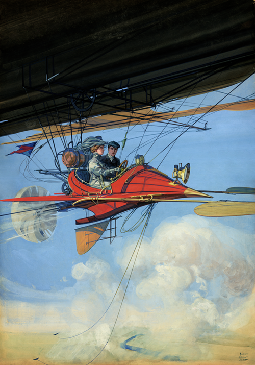 futuristic air travel (1900 1910) harry grant dart 