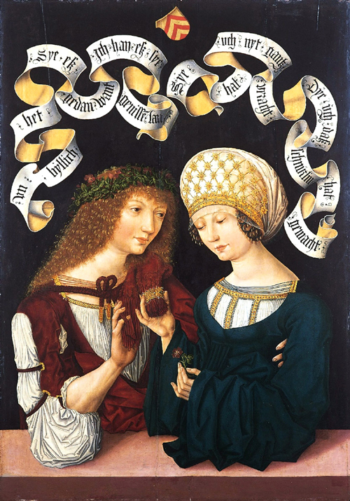 pair of lovers (gothaer liebespaar gotha lovers), (1480 1485) master of the housebook 