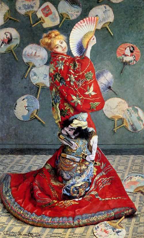 camille monet in japanese costume (1876) claude monet 