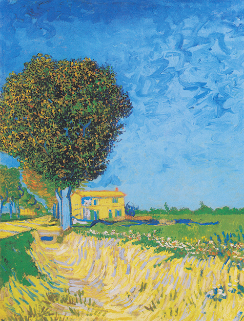 avenue at arles with houses (1888) vinsent van gog 