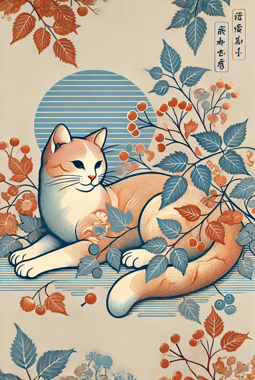 zen garden cat  