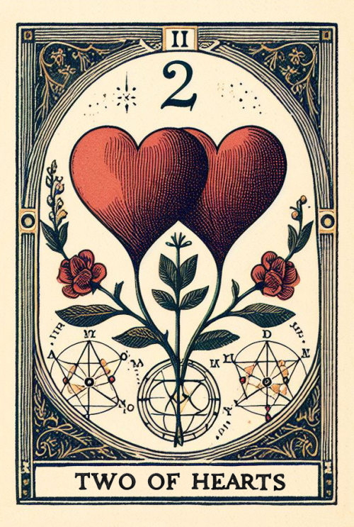 dvojka herc two of hearts  