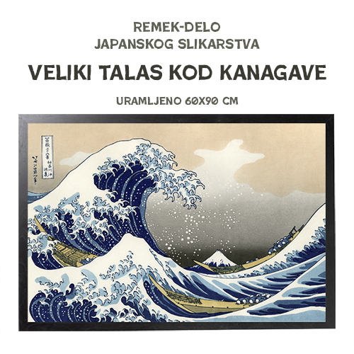 veliki talas kod kanagave the great wave at kanagawa (1831) uramljeno katsushika hokusai 