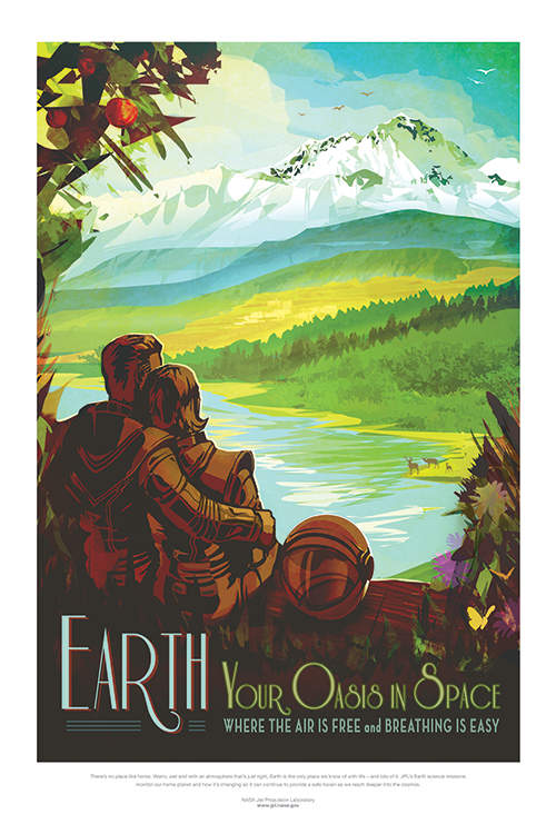 earth jpl travel poster nasa jet propulsion laboratory 