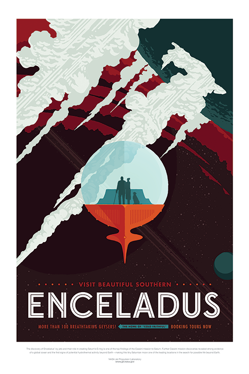 enceladus jpl travel poster nasa jet propulsion laboratory 