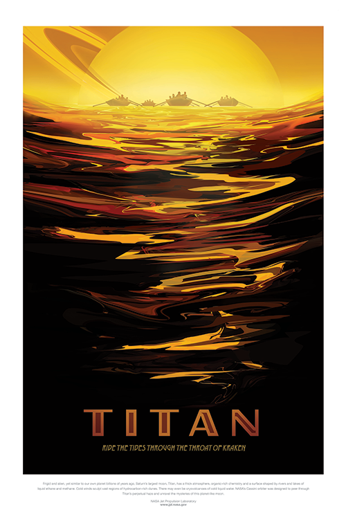 titan jpl travel poster nasa jet propulsion laboratory 