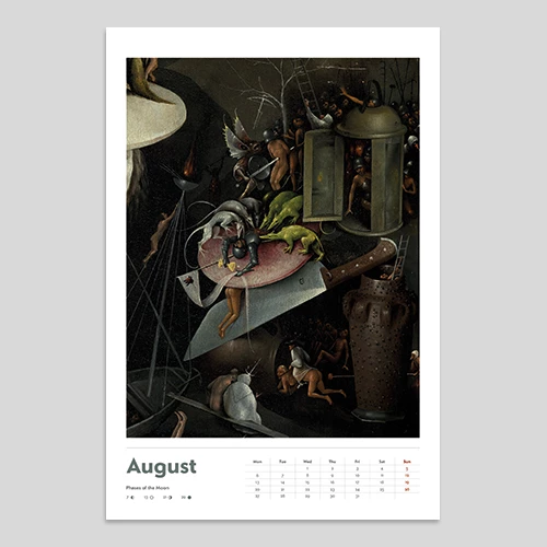 hieronymus bosch zidni kalendar za 2025 godinu  