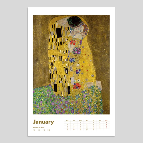klimt zidni kalendar za 2025 godinu gustav klimt 