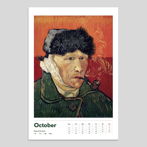 van gogh zidni kalendar za 2025 godinu  