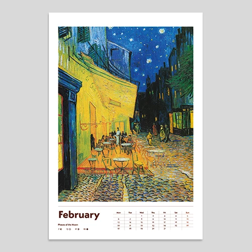 van gogh zidni kalendar za 2025 godinu  