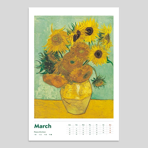 van gogh zidni kalendar za 2025 godinu  