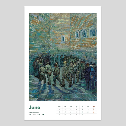 van gogh zidni kalendar za 2025 godinu  