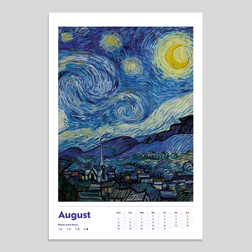van gogh zidni kalendar za 2025 godinu  