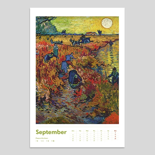 van gogh zidni kalendar za 2025 godinu  