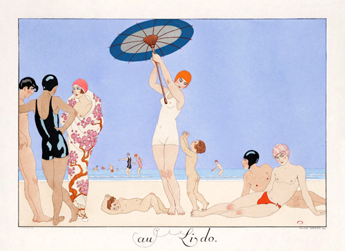 au lido plate no 14 (1920) george barbier 