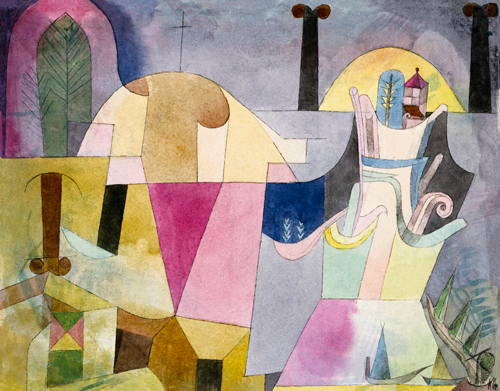 crni stubovi u pejzažu (1919) paul klee 