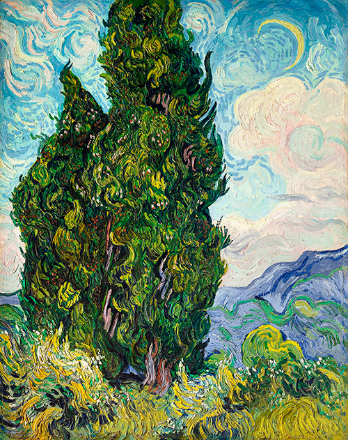 čempresi (1889) vinsent van gog 