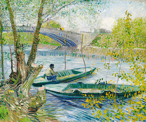 ribolov u proleće, most pont de clichy u asnièresu (1887) vinsent van gog 