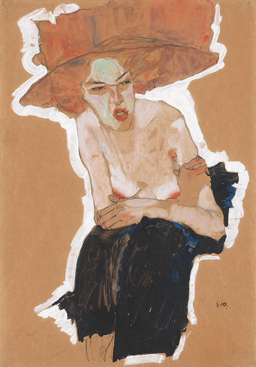 the mocking woman (1910) egon schiele 
