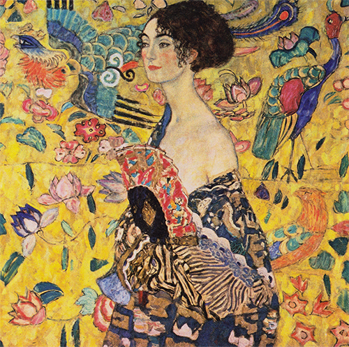dama sa lepezom (1917 18) gustav klimt 