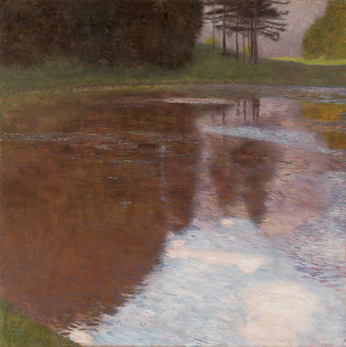 mirno jezerce (egelsi kod golinga, salcburg) (1899) gustav klimt 