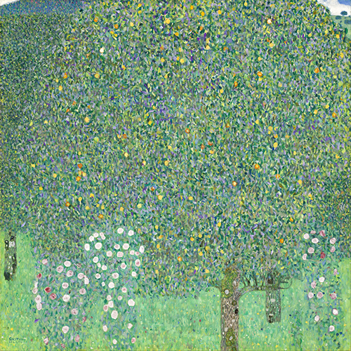 ružini žbunovi ispod drveća (1905) gustav klimt 