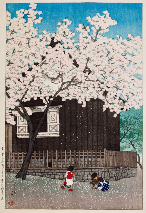 proleće na planini atago (1921) serija dvanaest prizora tokija kawase hasui 