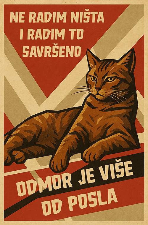 ne radim ništa i radim to savršeno odmor je više od posla  