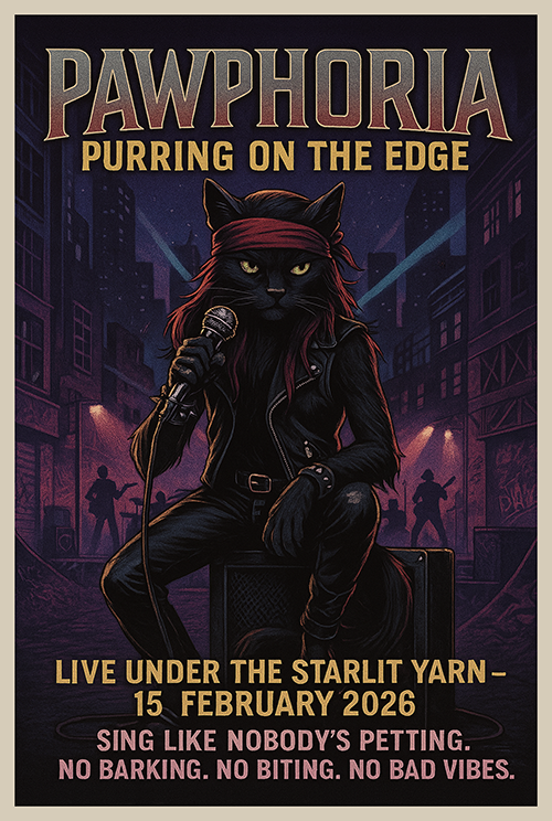 pawphoria purring on the edge  