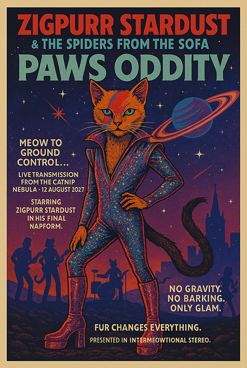 zigpurr stardust amp the spiders from the sofa paws oddity  
