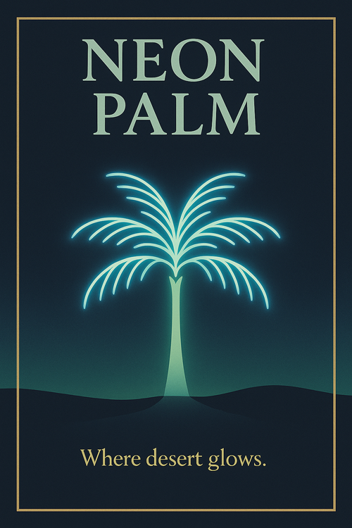 neon palm where desert glows  