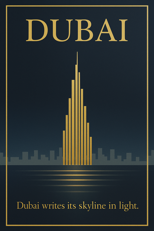 dubai dubai writes its skyline in light  