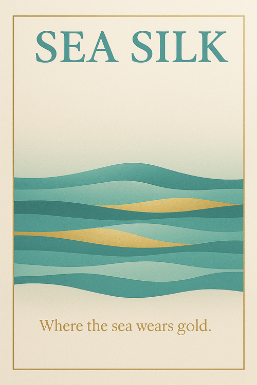 sea silk where the sea wears gold  